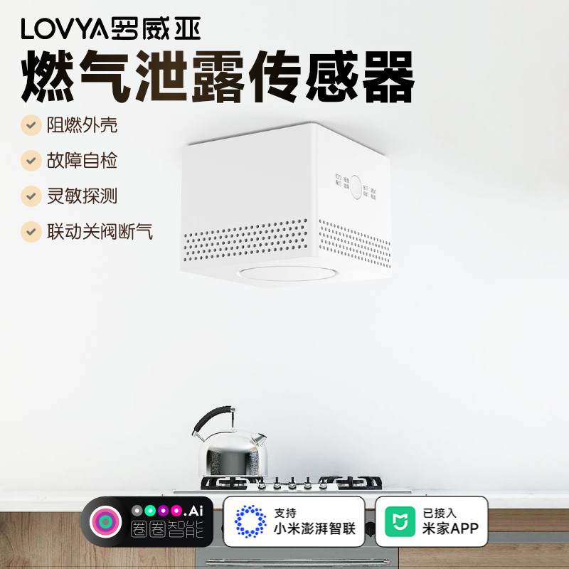 罗威亚燃气泄露传感器远程报警器图片