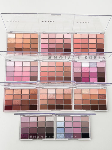 配色都太实用了！wakemake 眼影盘16色04嫩粉冷白皮高光阴影腮红