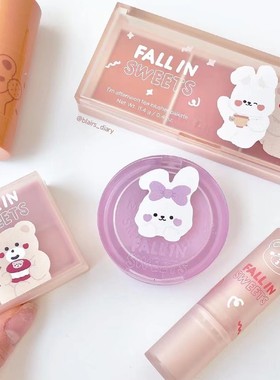 韩国I'M MEME Malling Booth限量方糖眼影午后腮红唇膏 腮红 眼影