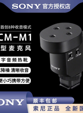 索尼 ECM-M1 G1 B10 B1M麦克风机顶麦vlog短视频枪型麦克风