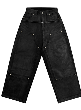 TecNineGroup DROP3 DRILL WAXED JEANS 水钻压蜡黑伐木原牛仔裤