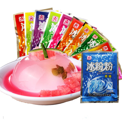 蜀晨冰粉粉40g*10袋四川特产红糖冰粉水果味混装自制夏季冰粉水信