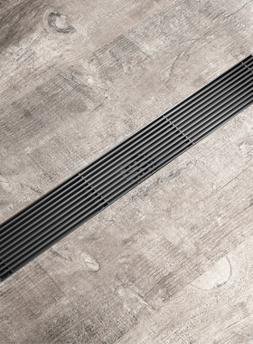 600*68mm长条形枪灰色304不锈钢大排量家装主材卫浴用品方形地漏