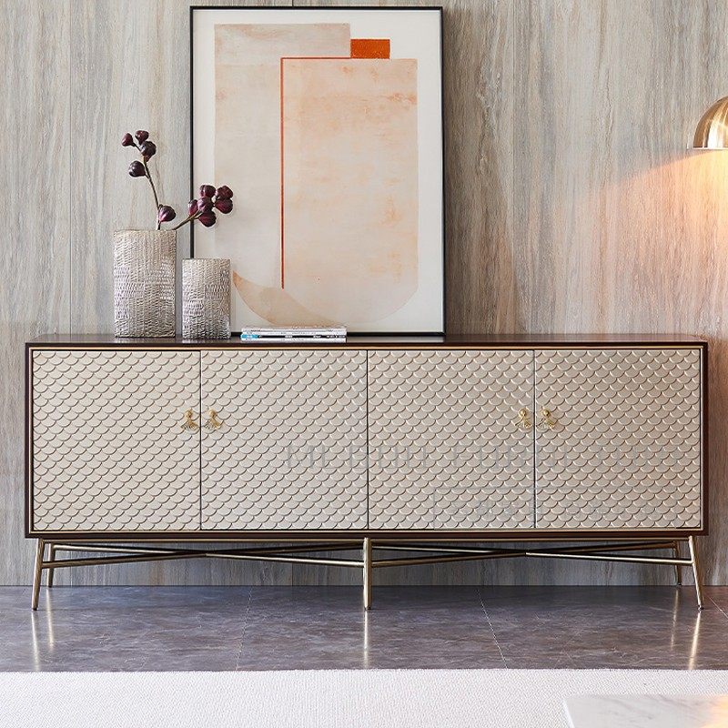 不锈钢轻奢电视柜现代贝壳饰面储物柜简约实木电视柜子边柜鞋柜,住宅家具,电视柜,淘宝优惠券,粉丝福利购,淘宝优惠卷