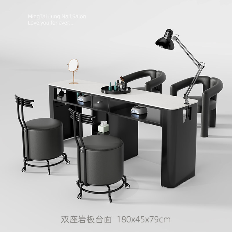 明泰隆美甲桌椅套装美甲店专用桌