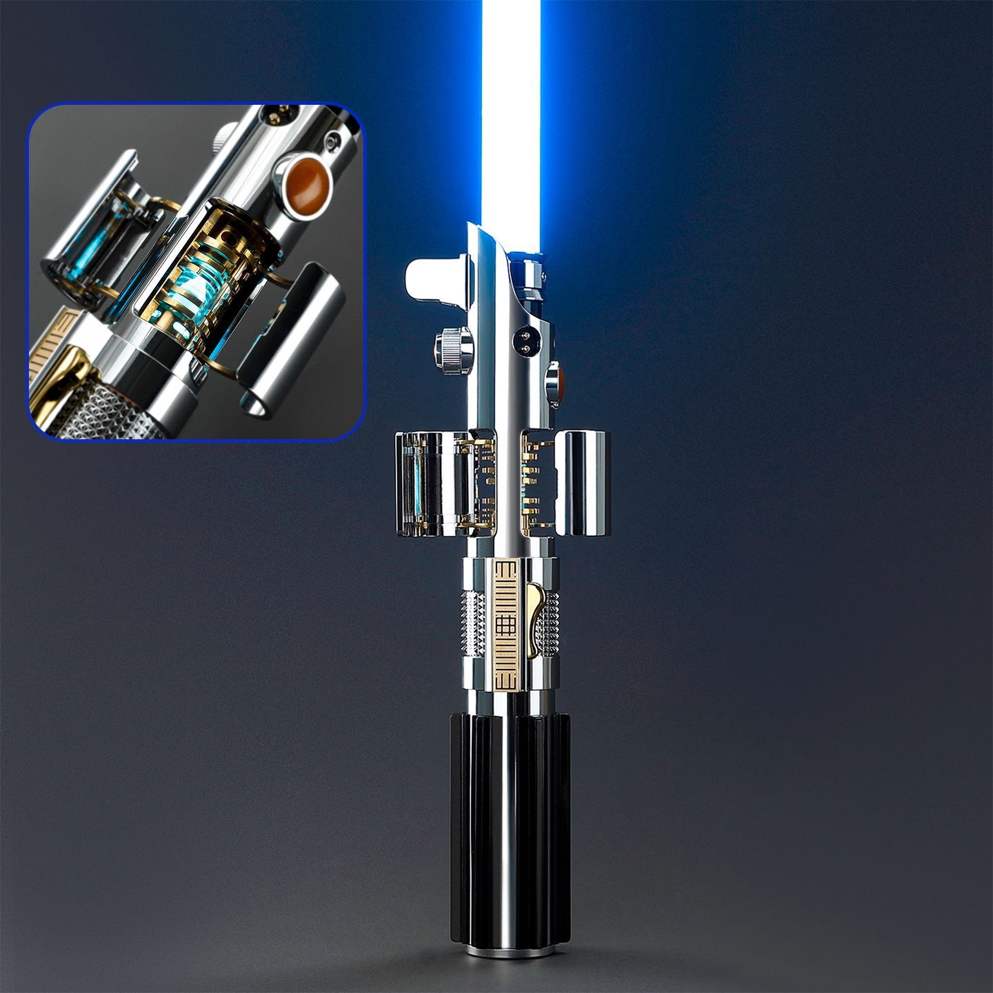 星球大战安纳金金属光剑发光玩具旋转水晶版