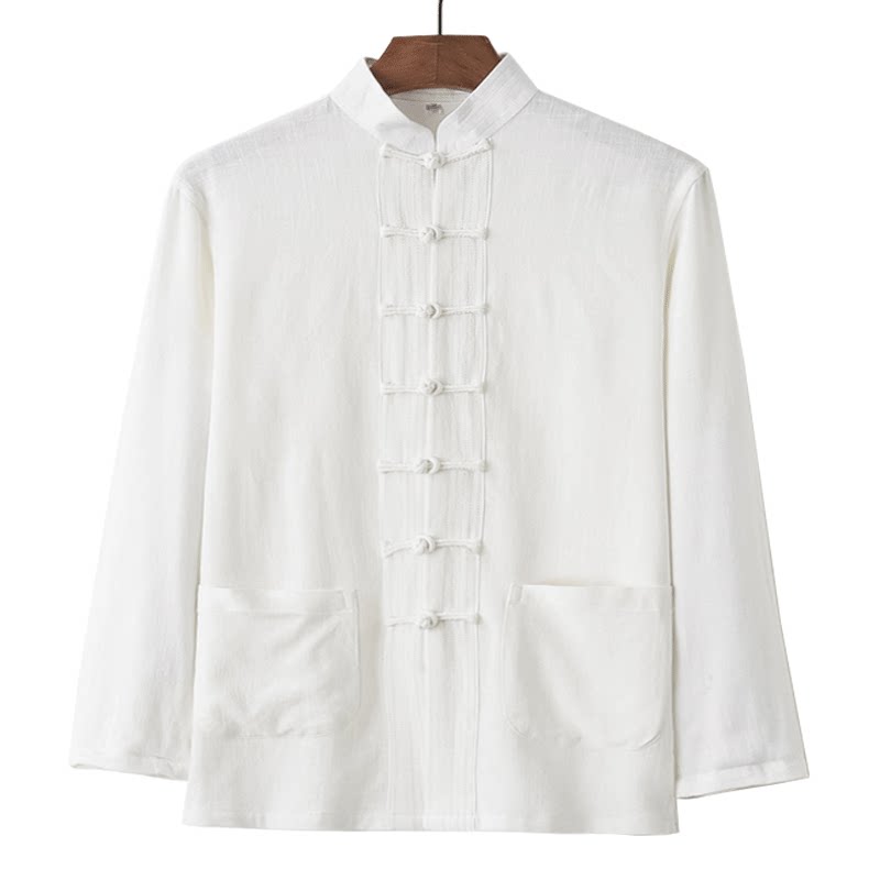 春季亚麻中老年休闲大码汉服唐装