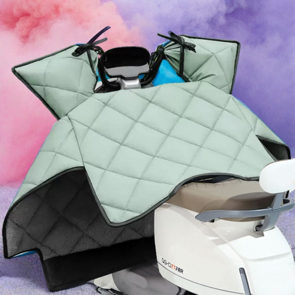 爱玛爱朵QB50电动车冬季挡风被加绒加厚电瓶车冬款保暖防水防风罩