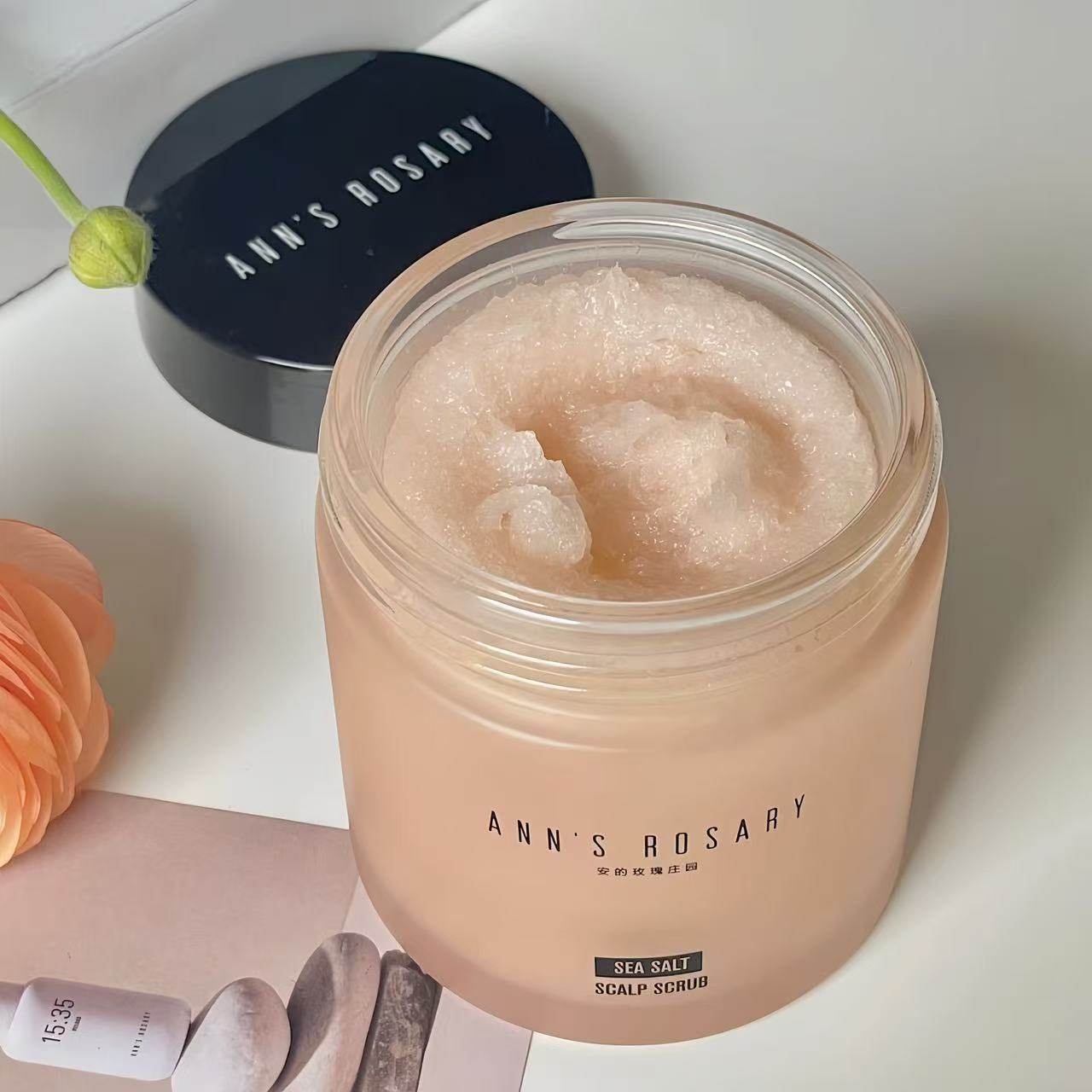 安的玫瑰庄园头皮磨砂膏海盐清洁蓬松清爽野茶玫瑰身体洗发水