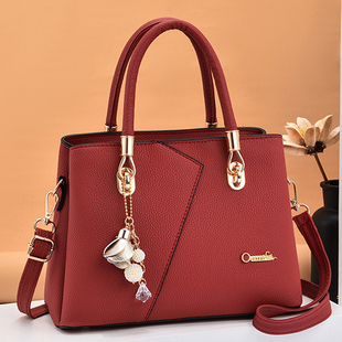 大气包包2026新款潮中年妈妈手提包简约百搭婆婆斜挎包50岁40女包