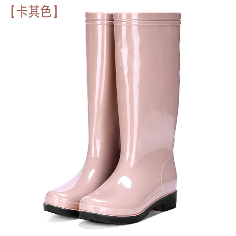 雨鞋女款轻便防滑耐磨高筒水靴厚底中筒雨靴长筒保暖水鞋女士雨鞋