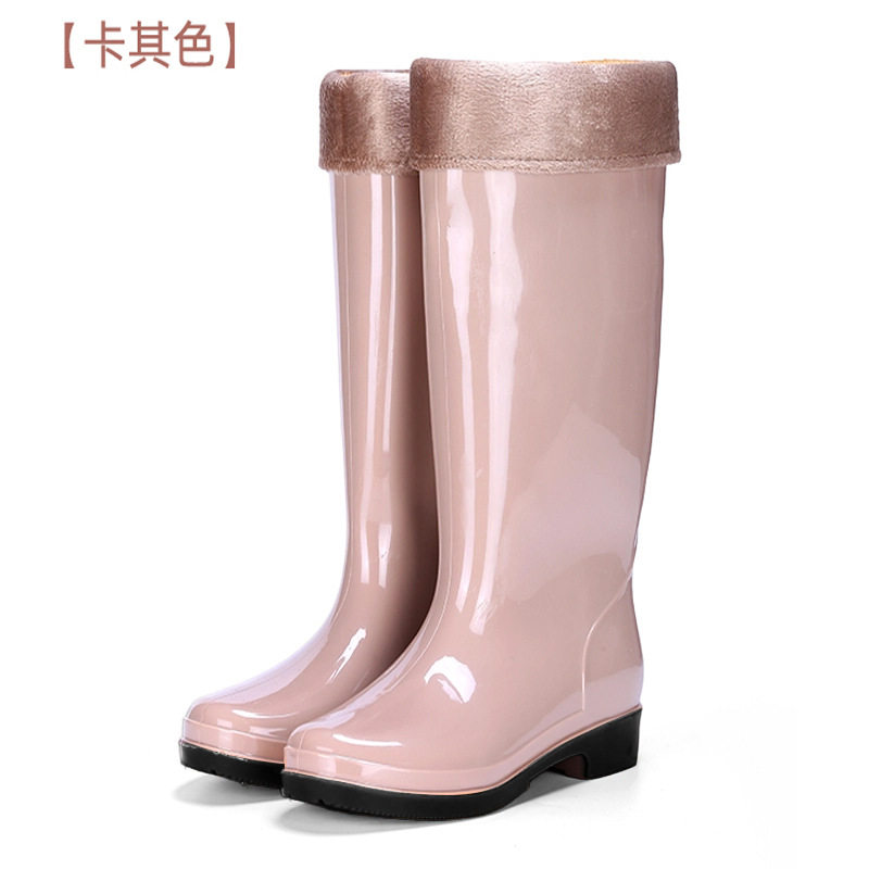 高筒雨鞋成人女士防滑雨靴厨房防水鞋桶胶鞋套鞋水靴加绒保暖四季