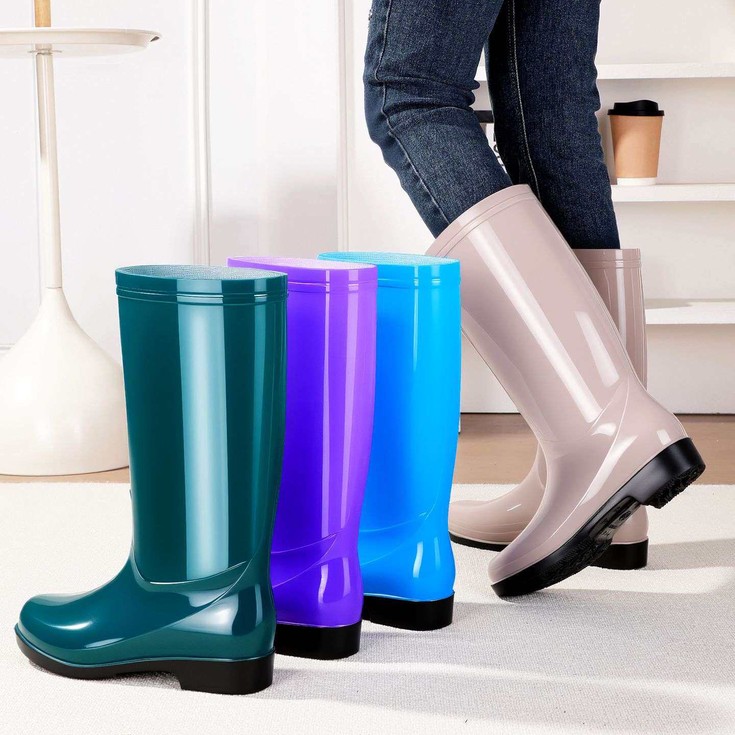 日系时尚雨鞋女款成人中筒高筒雨靴长筒靴女2026新款防水防滑水鞋