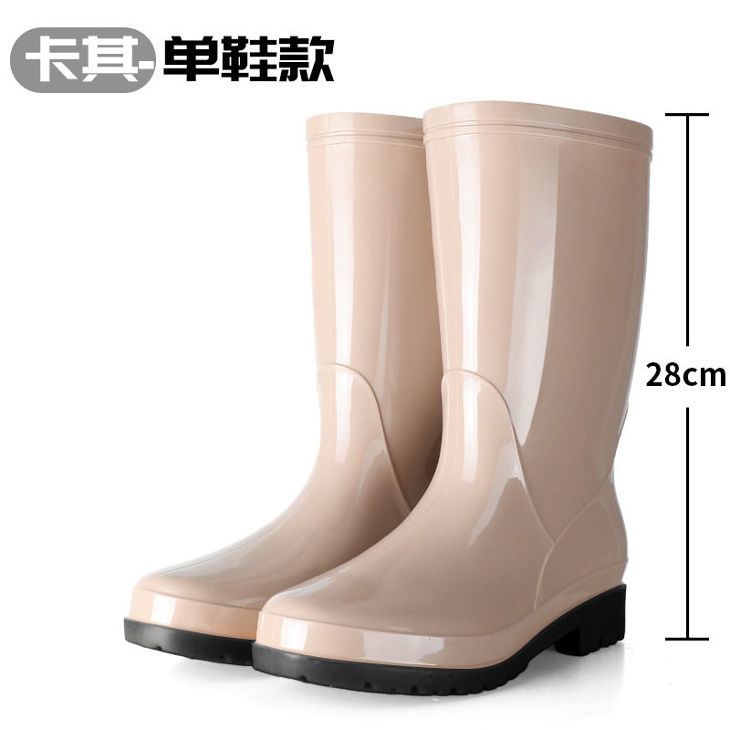 雨靴男女款大码高筒雨鞋冬加绒保