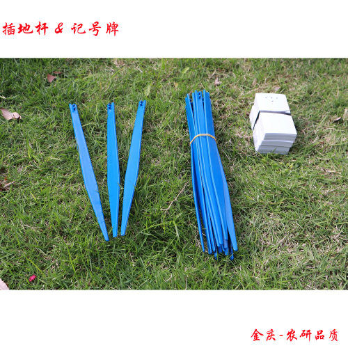 组合插地牌 蓝色插地杆+白色记号牌配套使用 农业标识 塑料可书写