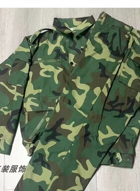 春夏季老式87迷彩服套装涤棉工作服男女通用多口袋屁兜款耐磨耐脏
