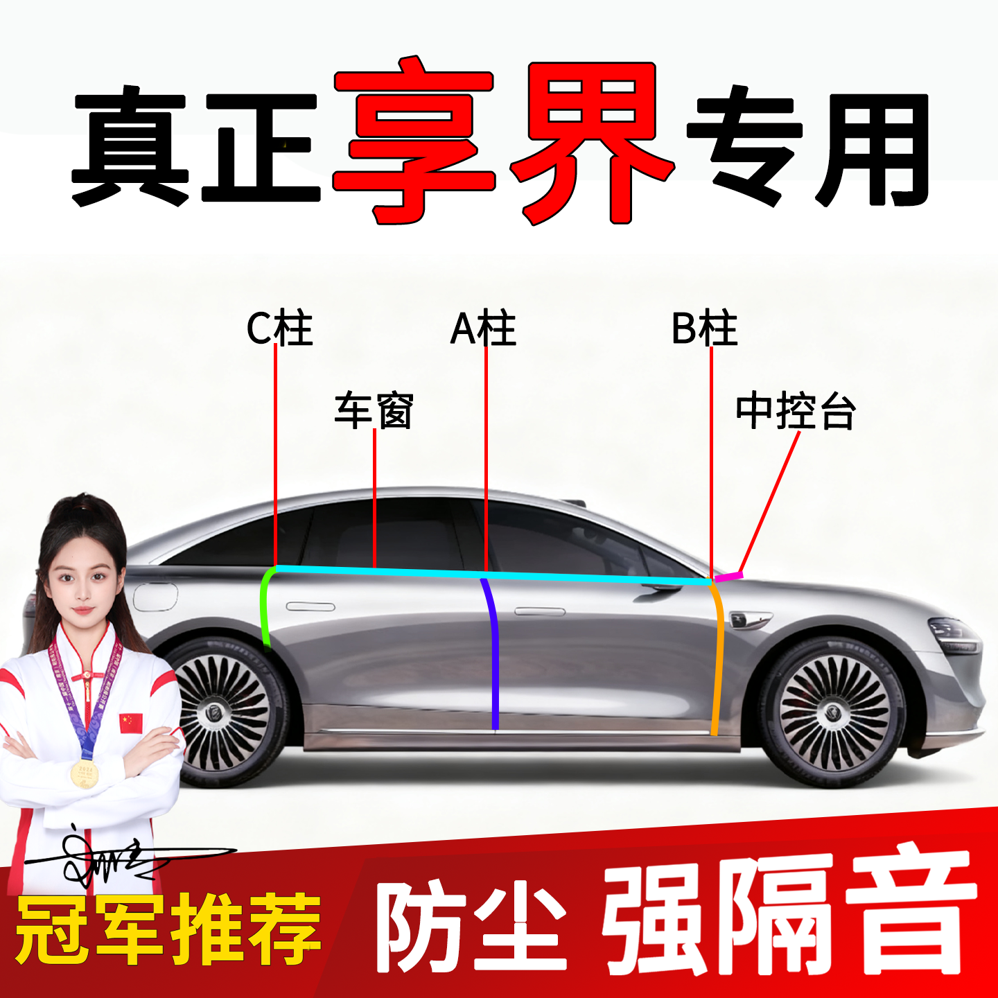 享界S9/S9T车门隔音密封条