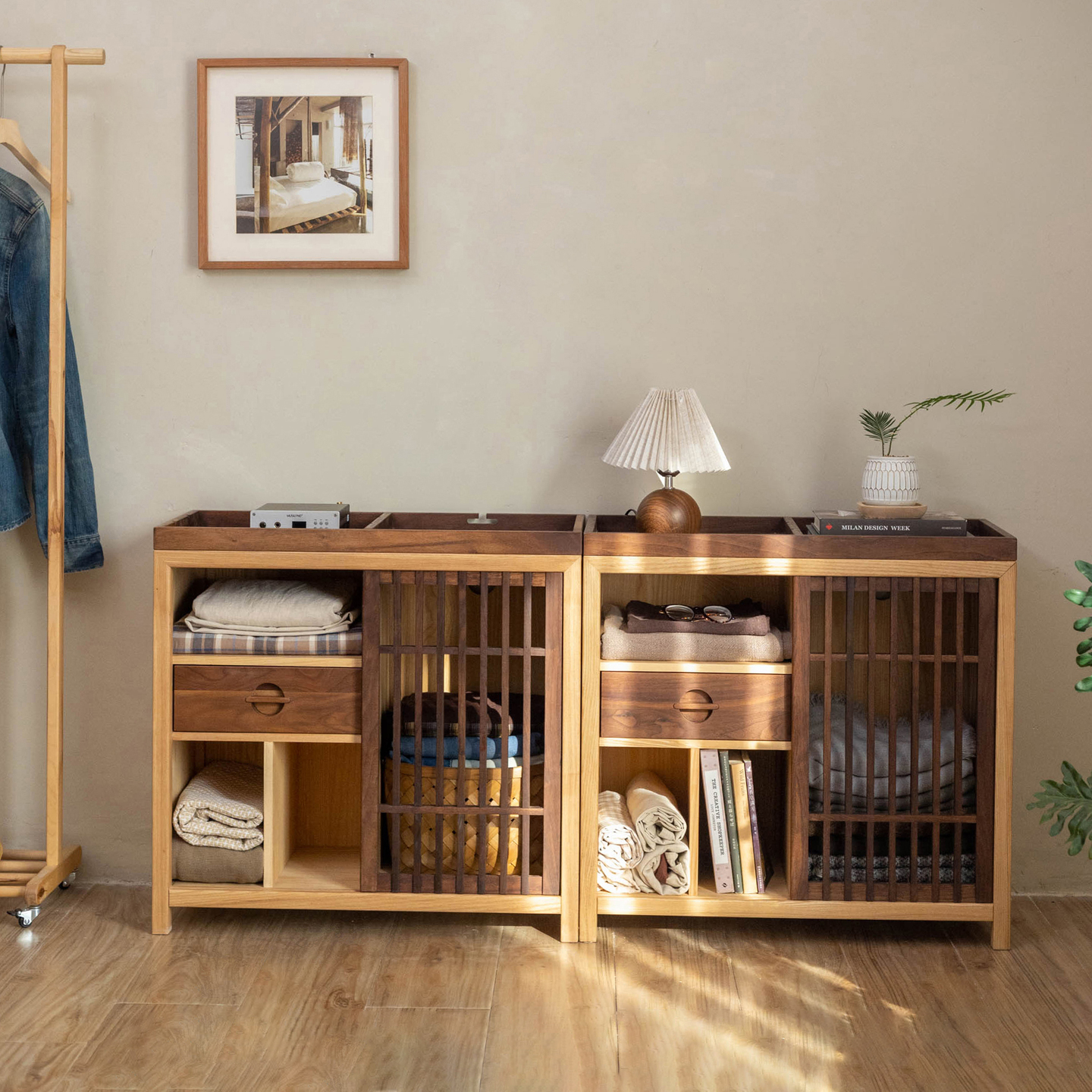 实木斗柜卧室床尾柜靠墙收纳柜