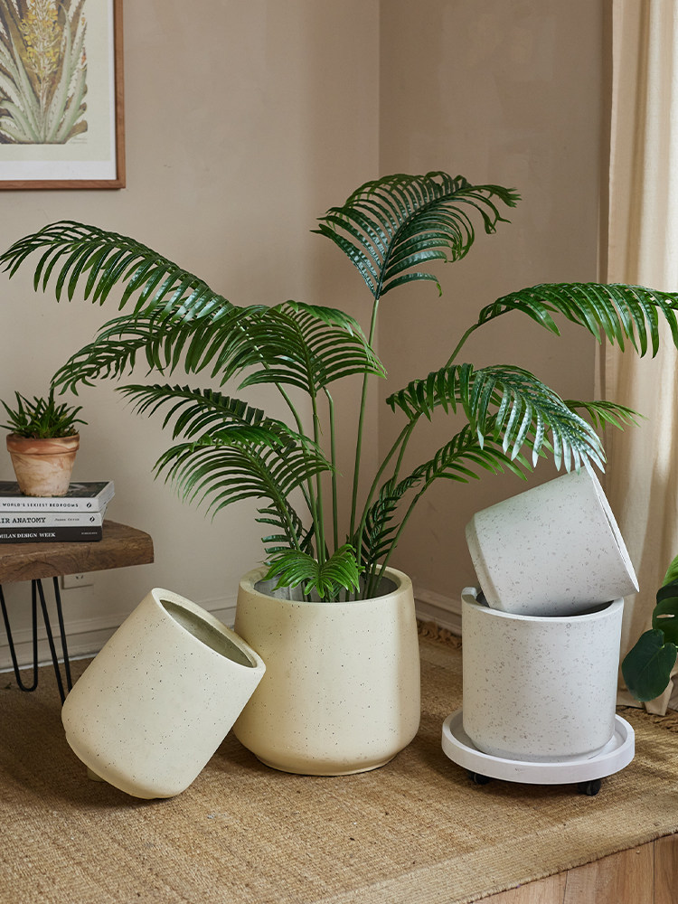 【掬涵】镁泥花盆大号北欧简约高级感家用客厅落地绿植盆栽盆景盆,家居饰品,花盆,淘宝优惠券,粉丝福利购,淘宝优惠卷