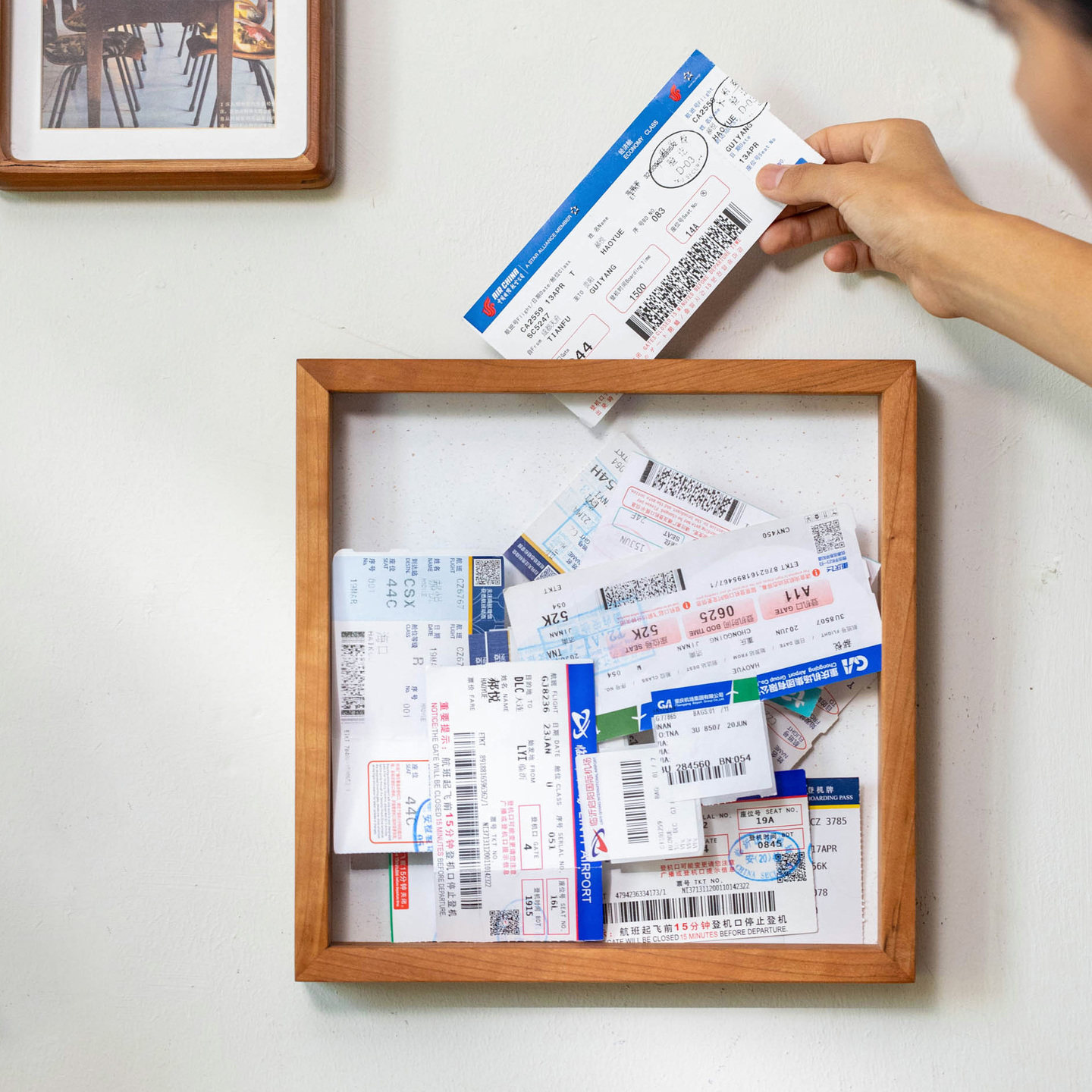 干花相框实木相框照片展示框装饰