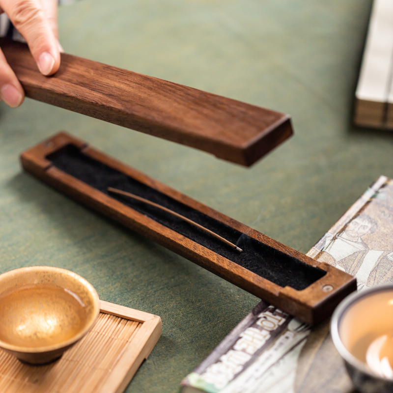 掬涵黑胡桃木线香盒熏香盒焚香炉