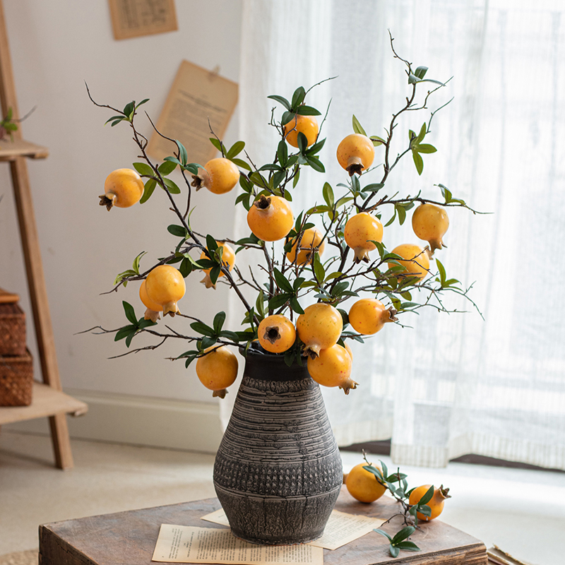 石榴花仿真花高级感逼真假花