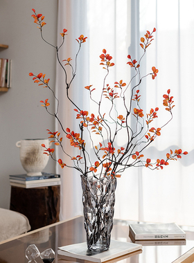 日式秋枫叶仿真花假花仿生绿植摆件客厅餐桌干枝干花插花装饰花艺