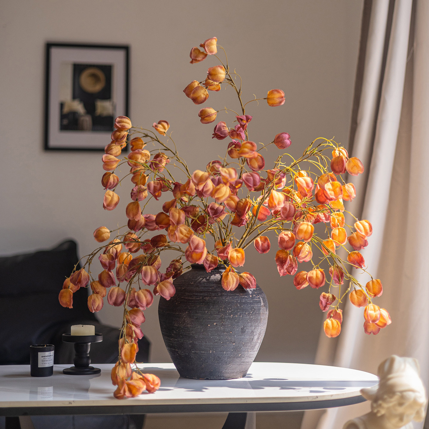 灯笼果仿真花高档假花装饰花艺图片
