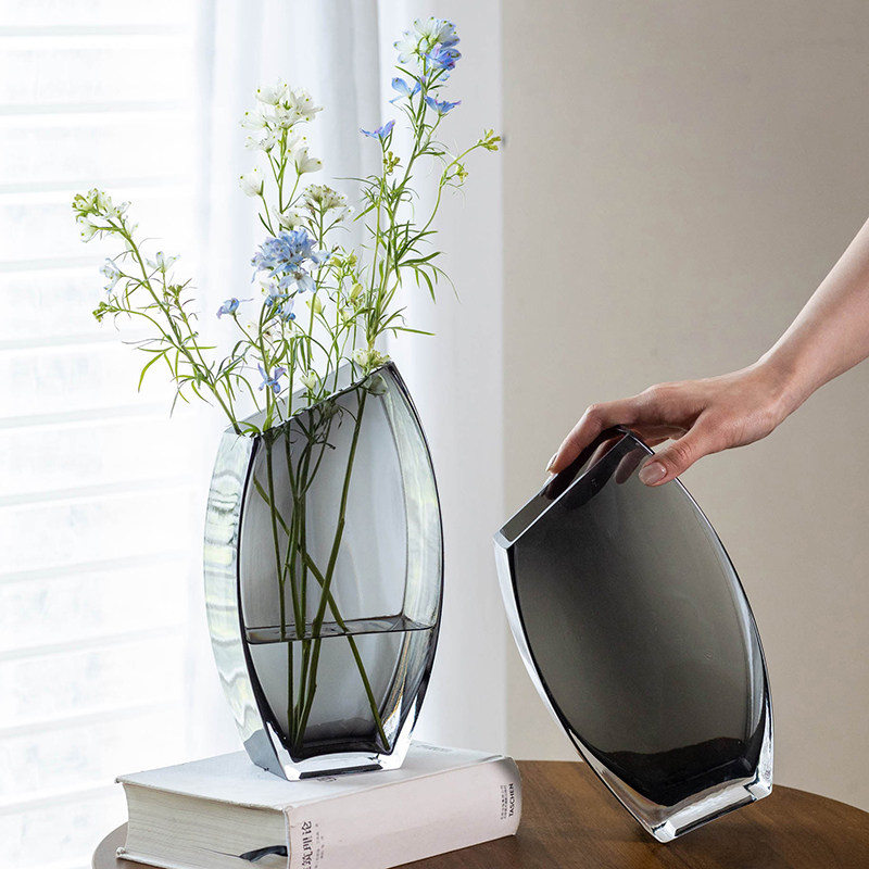 掬涵轻奢高级感玻璃花瓶摆件客厅插花水培鲜花现代餐桌花艺装饰品,家居饰品,花瓶,淘宝优惠券,粉丝福利购,淘宝优惠卷