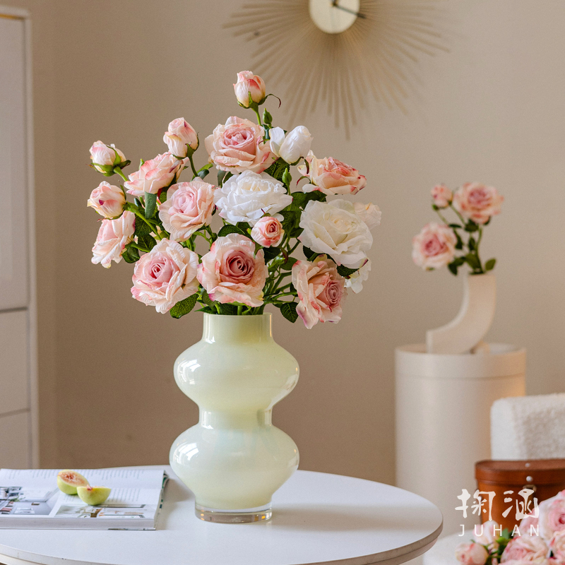 掬涵法式油画焦边仿真玫瑰花装饰