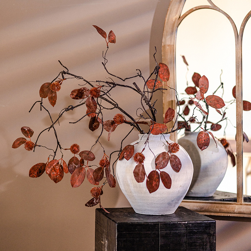 掬涵板栗果实枝叶客厅仿真花