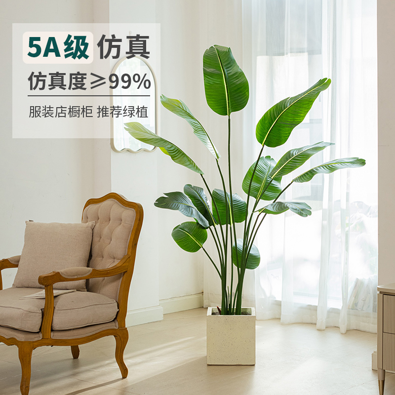 北欧大型仿真绿植假植物盆栽摆件旅人蕉假树天堂鸟仿生轻奢树客厅