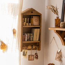 掬涵实木墙上置物架壁柜格子厨房墙面壁橱书房墙角壁挂收纳吊柜