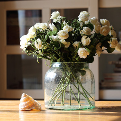 掬涵小白茶花写意仿真植物纯洁