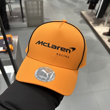 PUMA彪马儿童MCLAREN迈凯伦车队橙色按扣调节刺绣棒球帽子027480