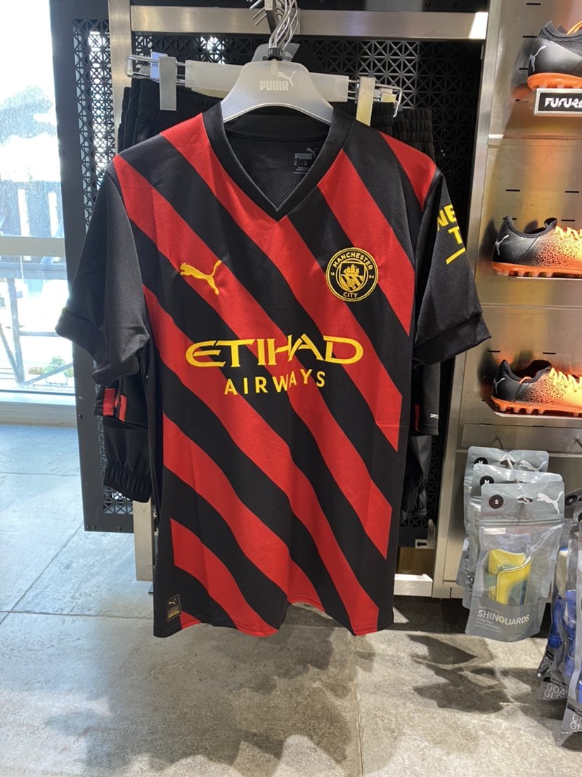puma彪马2022曼城新赛季第二客场球迷版球衣足球服短袖t恤765722