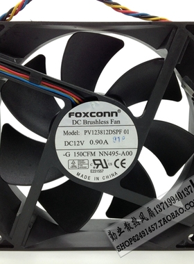 FOXCONN 12CM 12V 0.90A PV123812DSPF 01 12038 4线 PMW控速风扇