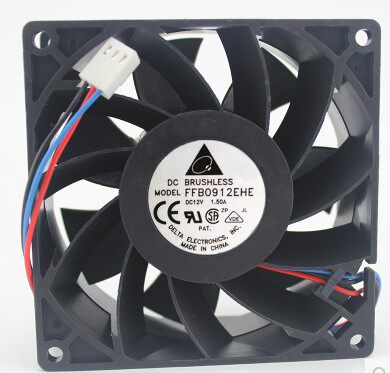 台达 9038 FFB0912EHE DC 12V 1.5A 9CM 暴力 加压型 双滚珠风扇