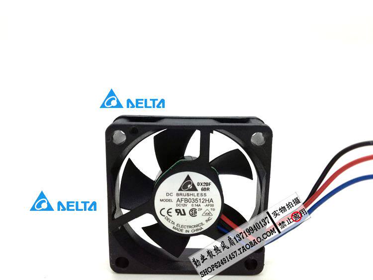 台达 3510 12V 0.14A AFB03512HA 散热双滚珠风扇 3.5厘米 测速 - 实物图