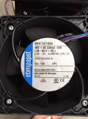 德国EBMPAPST 12038 DV4100 DV4118/19NA 12CM 48V 16W散热风扇