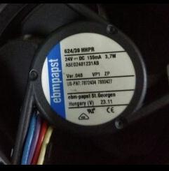 全新EBMPAPST 624/39HHPR 24V 155mA 3.7W 6025 4线变频器风扇