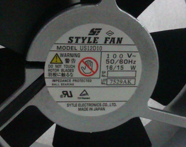 STYLE FAN US12D10/D15/D20/D22/D23/D24 12CM100Vj电柜散热风扇