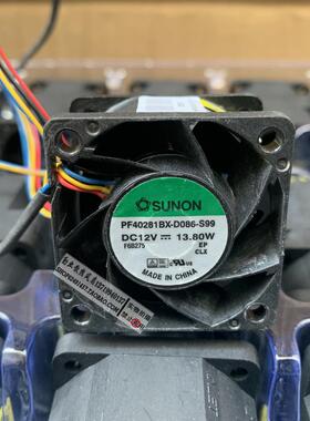 SUNON PF40281BX-D086-S99 4028 12V 13.8W PWM调速大风量风扇4CM