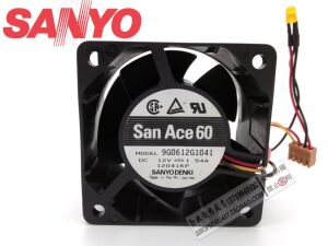 三洋SANYO 6038大风量风扇 6CM双滚珠风扇12V 1.54A 9G0612G1041