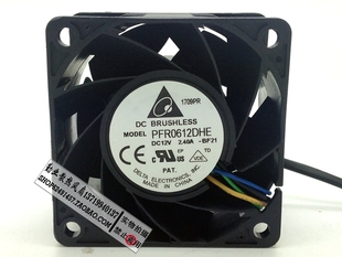 PFR0612DHE 6CM 12V 6038 高转速汽车增压暴力风扇 2.40A 台达