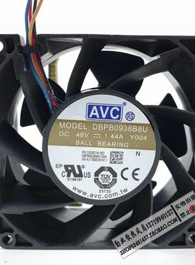 原装AVC DBPB0938B8U 9038 48V 1.44A 9cm 4针pwm 大风量散热风扇
