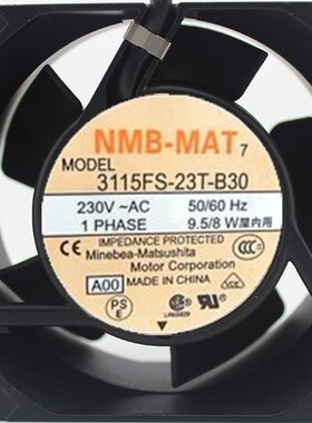 全新原装NMB-MAT 3115FS-23T-B30 230V 9.5/8W 8CM 8038铝框风扇