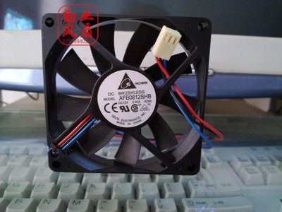 台湾台达 AFB0812SHB 12V 0.4A 8cm 8015 超薄大风量带测速风扇