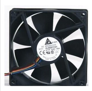 原装 DELTA台达 AUB0912VH双滚珠9CM 9025风扇 4线带测速温控散热