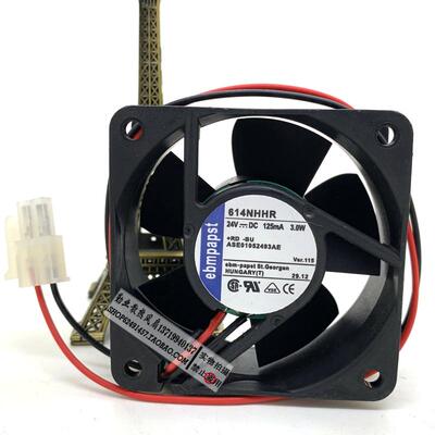 全新原装德国papst 6025 6CM/厘米 24V 3.0W 614NHHR 散热风机